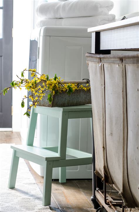These polyester farmhouse curtains can be washed on the gentle cycle in a laundry bag for easy care. modern farmhouse laundry room makeover - The Shabby Creek ...
