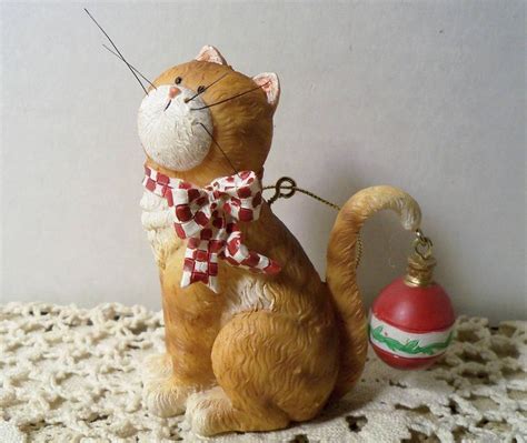 12 strains of christmas ornaments. RAZ Deb Strain Ginger Cat Christmas Tree Ornament/Figurine ...