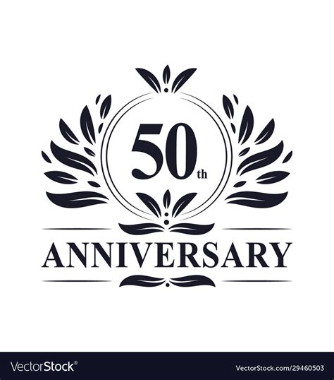 50th Anniversary Logo 50 Years Celebration Vector Image