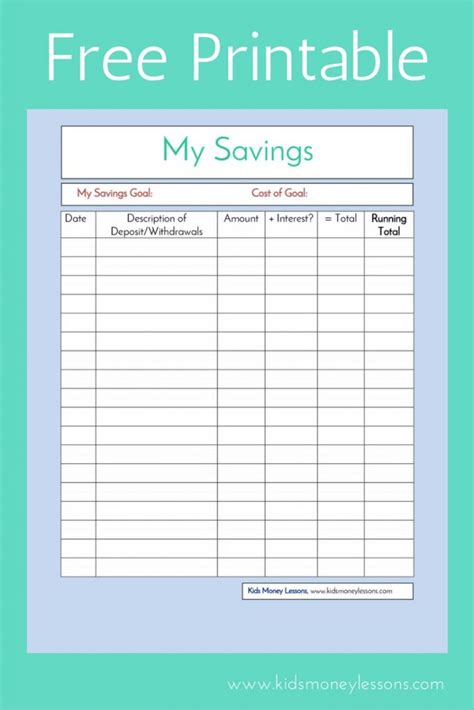 How To Teach Kids To Budget Their Money Free Printables