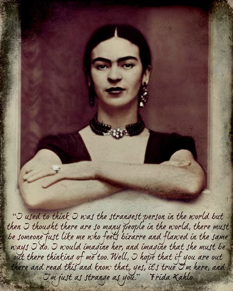 Strange Frida Kahlo Quote Print Painting Art Collectibles Trustalchemy Com