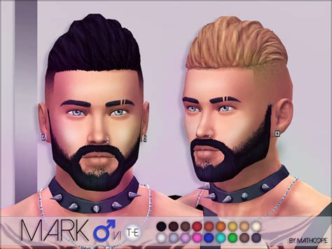 The Sims Resource Mathcope Mark Hair V1