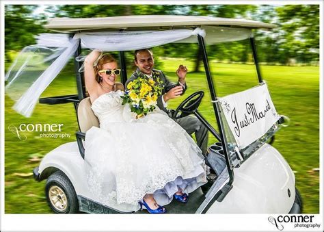 Golf cart decoration idea - tulle #golfcoursephotography | Golf carts