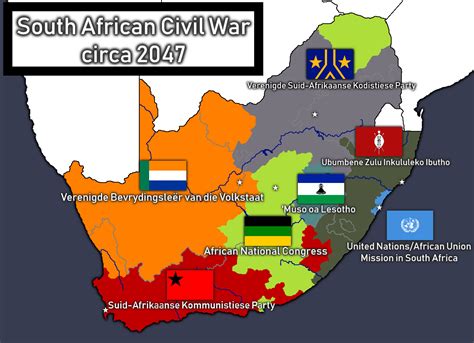 South African Civil War 2047 Imaginarymaps