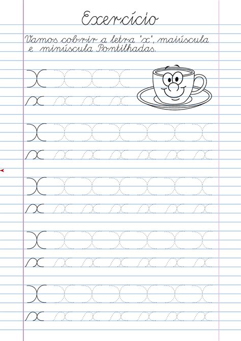 Atividade Letra X Pontilhada Para Imprimir Cursive Letters Worksheet