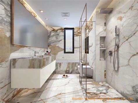 Home Decoration Luxury Italian Calacatta Goldwhite Marble For Bathroom