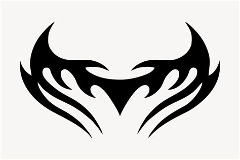 Tribal Wings Tattoo Sticker Abstract Free Vector Rawpixel