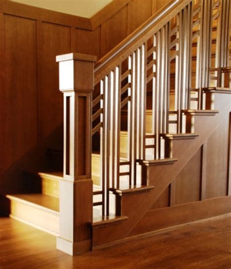Staircase Railing Idea Craftsman Staircase Arts And Crafts Interiors