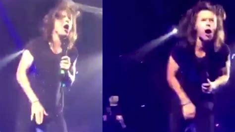 He has a green motivation water bottle with h's water on it stopsjdjdj. Harry Styles Gets Hit With Water Bottle In Crotch! - YouTube
