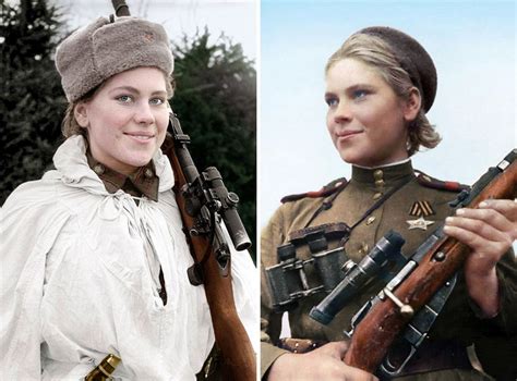 Colorized Photos Of Russias Female Snipers Otherground Mma Underground Forums
