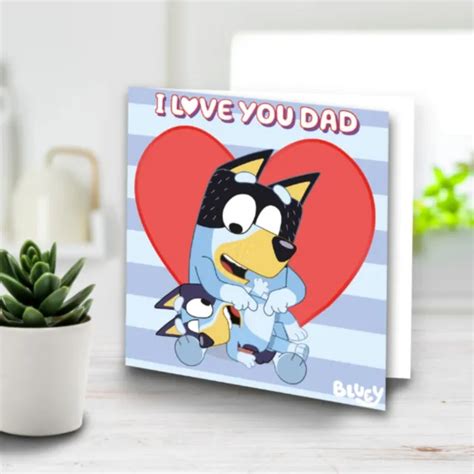Fathers Day Card Dad Bluey Fathers Day Card Envelope Included 356