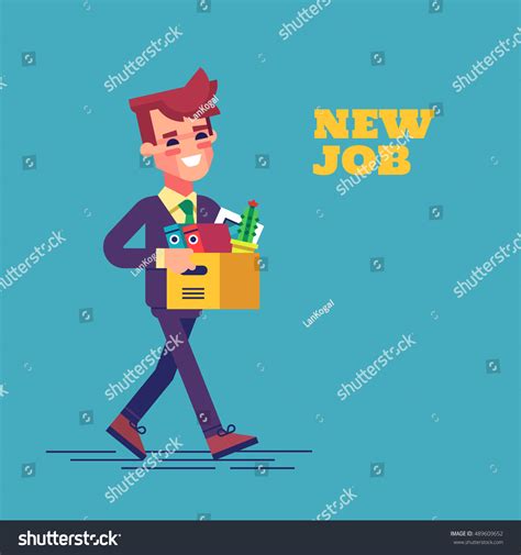 New Job Cartoon Images Stock Photos And Vectors Shutterstock