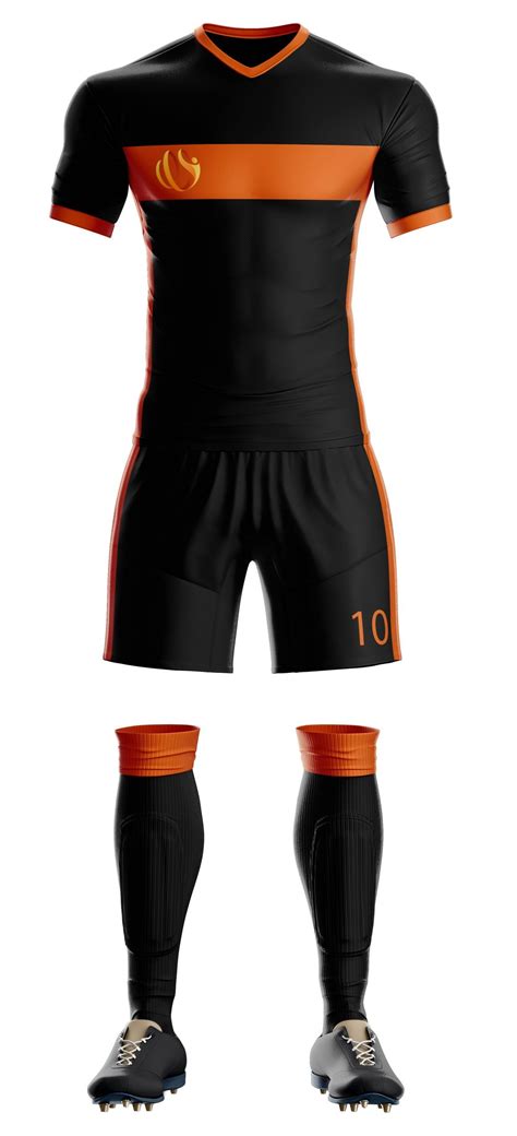 Soccer Kit Blackorange Custom Soccer Kitsjerseys Vesuvius Sport