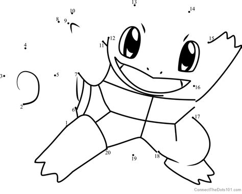 Pokemon Squirtle Dot To Dot Printable Worksheet The Dots Coloring Home