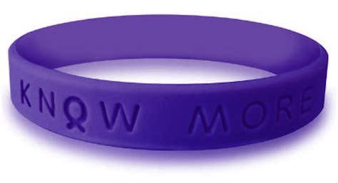 Purple Know More Awareness Wristband Bracelets Personalized Cause
