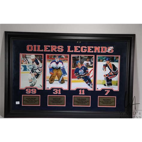 Framed Oilers Legends Photographic Prints Including Wayne Gretzky