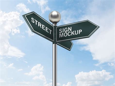 Street Sign Mockup 45 Free Creative Road Sign Psd Template