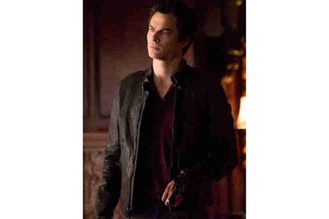 Damon Salvatore The Vampire Diaries Leather Jacket Season 5