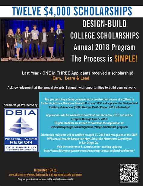 Why are you the ideal candidate? 2018 DBIA-WPR Scholarship Program - Design-Build Institute ...