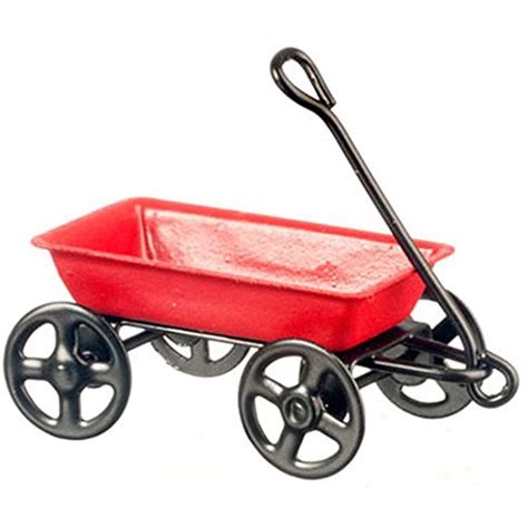 Dollhouse Miniature Small Red Wagon 124 Scale Click Image For More
