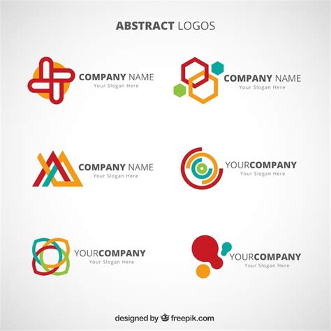 Colección De Logos Abstractos Corporativos Vector Gratis