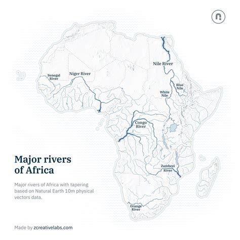 Major Rivers Of Africa By Richardzimerman Maps On The Web