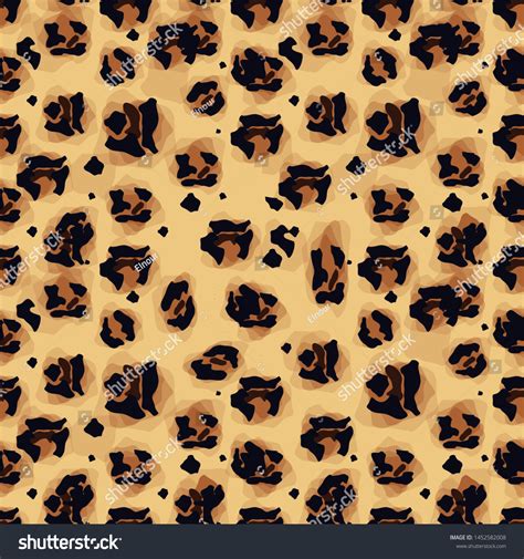 Fashionable Leopard Seamless Pattern Stylized Spotted Stock Vector