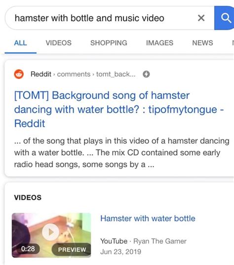 Hamster With Bottle And Music Video X A All Videos Shopping Images News I O Reddit Comments