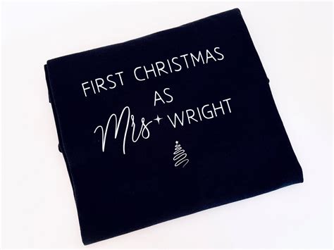 First Christmas As Mrs T Shirt Customise Online Visit Our Site Today