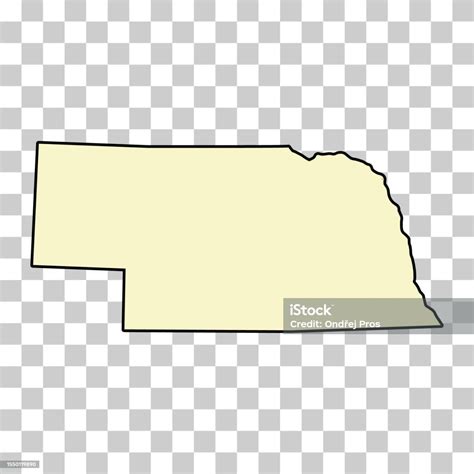 Vetores De Forma Do Mapa De Nebraska Estados Unidos Da América