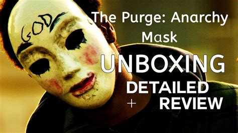 The Purge Anarchy Mask Unboxing Wearing On Face Spirit Halloween