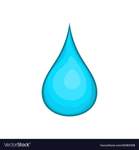 Water Drop Icon Cartoon Style Royalty Free Vector Image