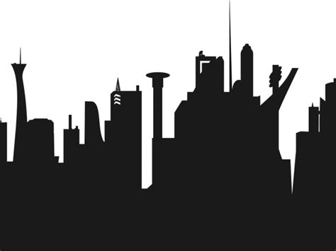 Download Seattle Skyline Outline Future City Skyline Silhouette Png