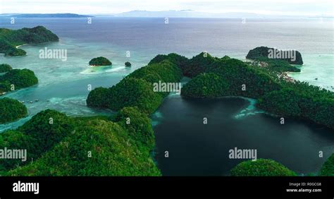 Aerial View Of Sugba Lagoon Beautiful Landscape With Blue Sea Lagoon