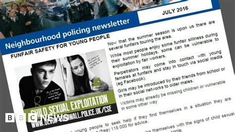 Police Fairground Sex Warning Newsletter Incredibly Unfair Bbc News
