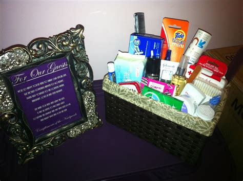See more ideas about wedding bathroom, bathroom baskets, bathroom basket wedding. A great idea for making sure your guests have a worry free ...
