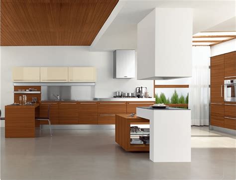 White oak flooring with medium oak cabinets modern wood kitchen. 25 Modern Kitchens In Wooden Finish | DigsDigs