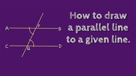 How To Draw A Parallel Line To A Given Line Shsirclasses Youtube
