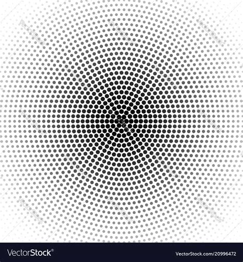 Radial Gradient Halftone Dots Background Vector Image