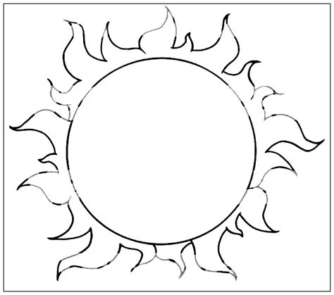 Segundo ejemplo de un dibujo de un sol. sol dibujo colorear - 🥇 Dibujo imágenes