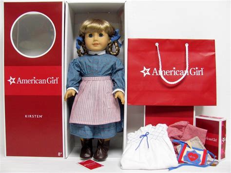 american girl kirsten larson new in box doll outfit meet accessories night gown 1892299653