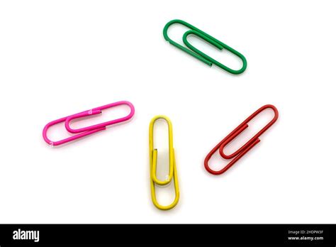 Colorful Paper Clips Isolated On White Background Stock Photo Alamy