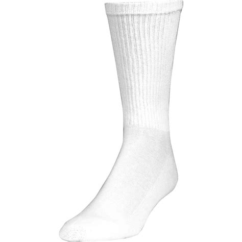 Gildan Mens Big And Tall Performance Cotton Movefx White Crew Socks