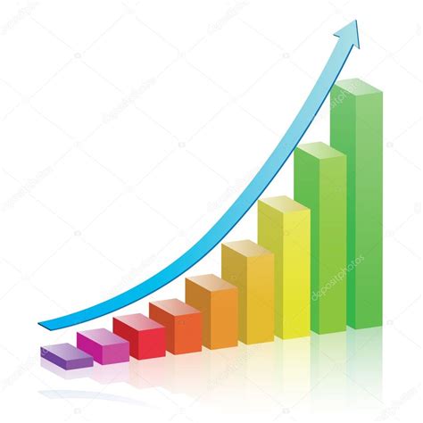 Growth And Progress Bar Chart Stock Vector Image By ©diamondimages 8555030