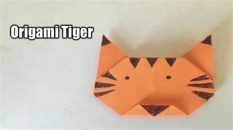 How To Make An Origami Tiger Paper Tiger Youtube