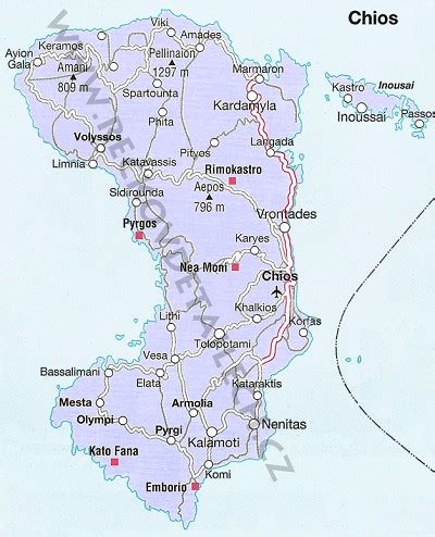 Chios Mapa Ecko V Detailech