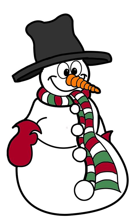 Funny Snowman Drawing Free Image Download
