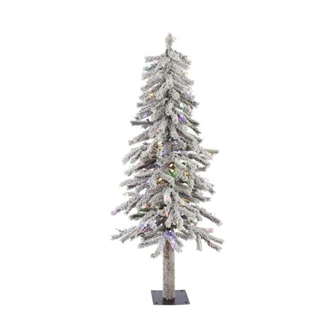 Vickerman 4 Ft Pre Lit Alpine Slim Flocked Artificial