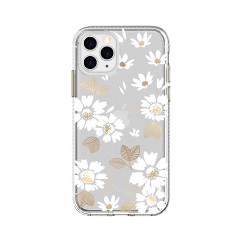 Clear White Floral Phone Case For Iphone 11 Pro Max