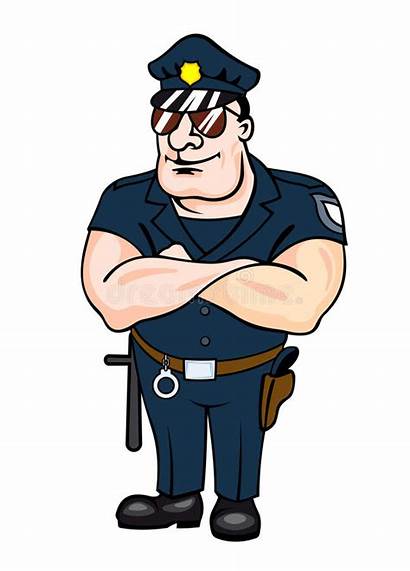 Policeman Cartoon Illustration Royalty Vector